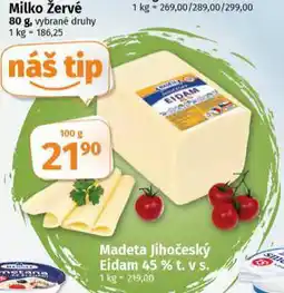 Coop Madeta jihočeský eidam 45% nabídka