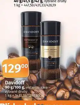 Coop Davidoff instantní káva nabídka