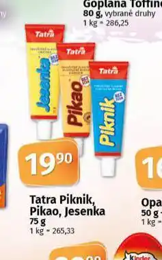 Coop Tatra piknik, pikao, jesenka nabídka