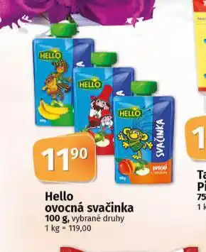 Coop Hello ovocná svačinka nabídka