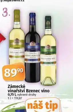 Coop Zámecké vinařství bzenec nabídka