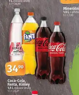 Coop Coca cola, fanta, kinley nabídka