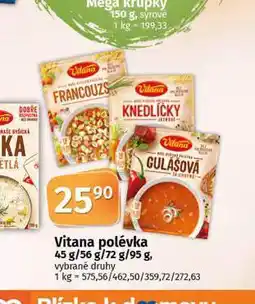 Coop Vitana polévka nabídka