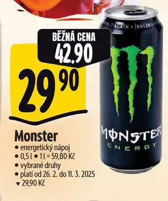 Albert Monster energy drink nabídka