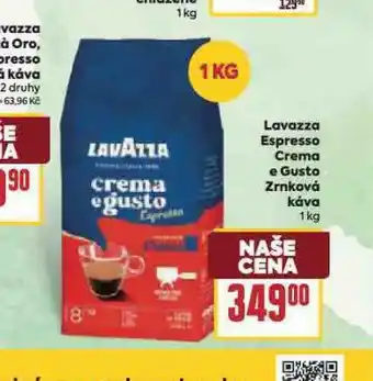 Billa Lavazza espresso crema e gusto zrnková káva nabídka