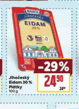 Billa Jihočeský eidam 30% plátky nabídka