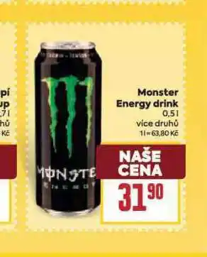 Billa Monster energy drink nabídka