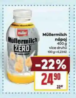 Billa Müllermilch nápoj nabídka