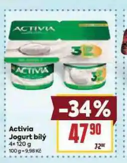 Billa Activia jogurt bílý nabídka