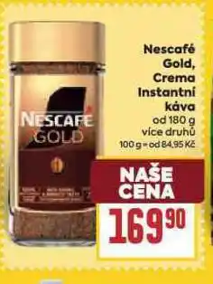 Billa Nescafé gold, crema instantní káva nabídka