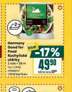 Billa Harmony kuchyňské utěrky nabídka