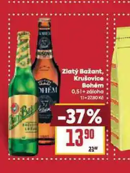 Billa Pivo krušovice bohém nabídka