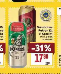 Billa Pivo gambrinus patron 12 nabídka