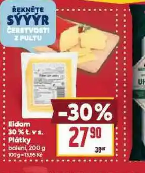 Billa Eidam 30% plátky nabídka