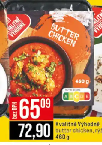 Jip Kvalitně Výhodně butter chicken, rýže nabídka