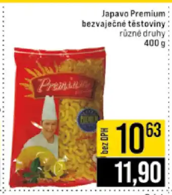 Jip Japavo Premium bezvaječné těstoviny nabídka