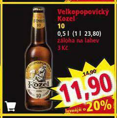 Norma Pivo velkopopovický kozel nabídka