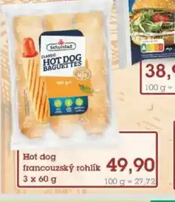 Jip Hot dog francouzský rohlík nabídka