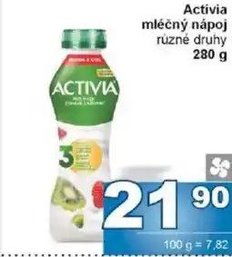 Jip Activia mléčný nápoj různé druhy nabídka