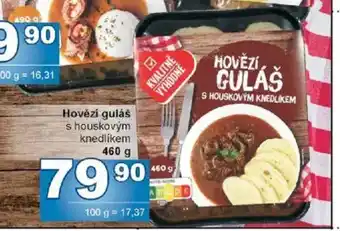 Jip Hovězí guláš s houskovým knedlíkem nabídka