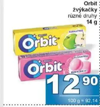 Jip Orbit žvýkačky různé druhy nabídka