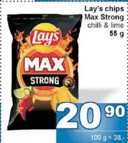 Jip Lay's chips Max Strong chilli & lime nabídka