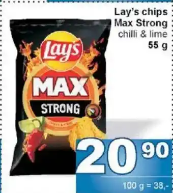 Jip Lay's chips Max Strong chilli & lime nabídka