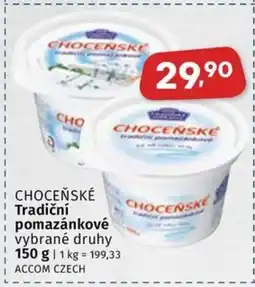 Coop CHOCEŇSKÉ Tradiční pomazánkové nabídka