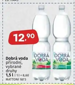 Coop Dobrá voda přírodní, vybrané druhy nabídka