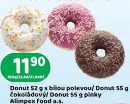 Brněnka Donut 52 9 s bílou polevou/ Donut nabídka