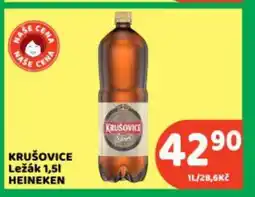 Brněnka KRUŠOVICE Ležák 1,5l HEINEKEN nabídka