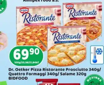 Brněnka Dr. Oetker Pizza Ristorante Prosciutto nabídka