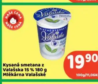 Brněnka Kysaná smetana z Valašska 15%  Mlékárna Valašské nabídka