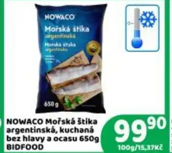 Brněnka NOWACO Mořská štika argentinská, kuchaná bez hlavy a ocasu 650g 100g/24,97Kč BIDFOOD nabídka