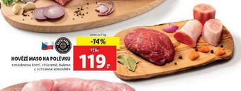 Lidl Hovězí maso na polévku nabídka