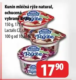 Partner Maloobchodní síť Kunín mléčná rýže natural, ochucená vybrané druhy ze nabídka