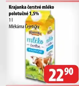 Partner Maloobchodní síť Krajanka čerstvé mléko polotučné 1,5% nabídka