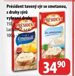 Partner Maloobchodní síť Président tavený sýr se smetanou, s druhy sýrů nabídka