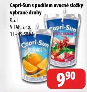 Partner Maloobchodní síť Capri-Sun s podílem ovocné složky nabídka