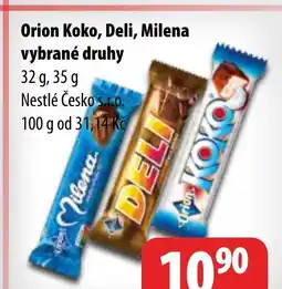 Partner Maloobchodní síť Orion Koko, Deli, Milena vybrané druhy nabídka