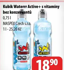 Partner Maloobchodní síť Kubík Waterrr Active+ s vitamíny bez konzervantů nabídka