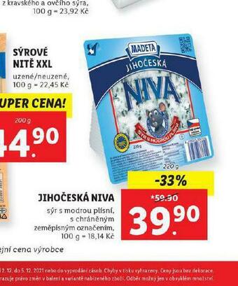 Lidl Jihočeská niva nabídka