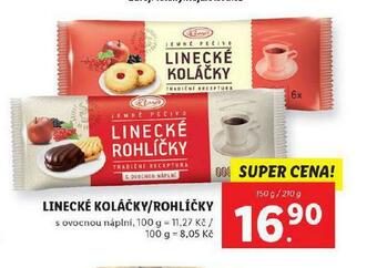 Lidl Linecké koláčky / rohlíčky nabídka