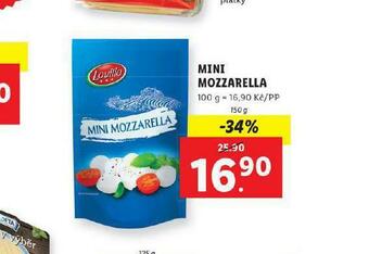 Lidl Mini mozzarella nabídka