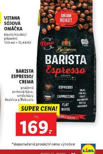 Lidl Barista espresso / crema nabídka