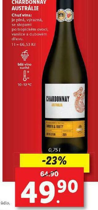 Lidl Chardonnay austrálie nabídka