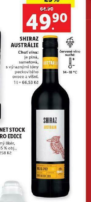 Lidl Shiraz austrálie nabídka