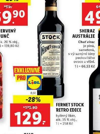Lidl Fernet stock retro edice nabídka