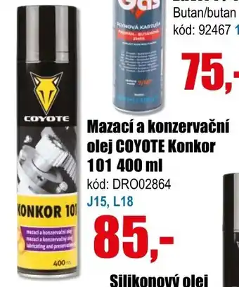 EVA Mazací a konzervační olej COYOTE Konkor 101 nabídka