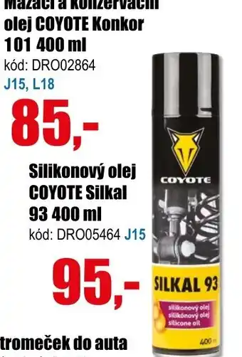 EVA Silikonový olej COYOTE Silkal nabídka